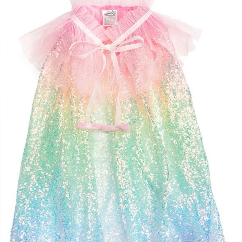 Sweet Wink Rainbow Sequin Cape